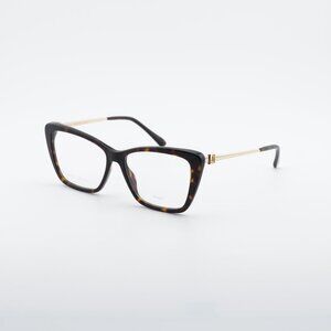 Jimmy Choo JC375 0086 00 Eyeglasses Havana/Gold 54mm Rectangle Frame